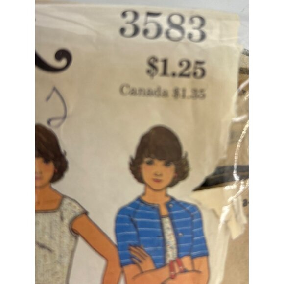 1970s Pattern Knit Separates Easy Flare Pants Dress Jacket Bell Size 18 Vtg - Picture 6 of 6